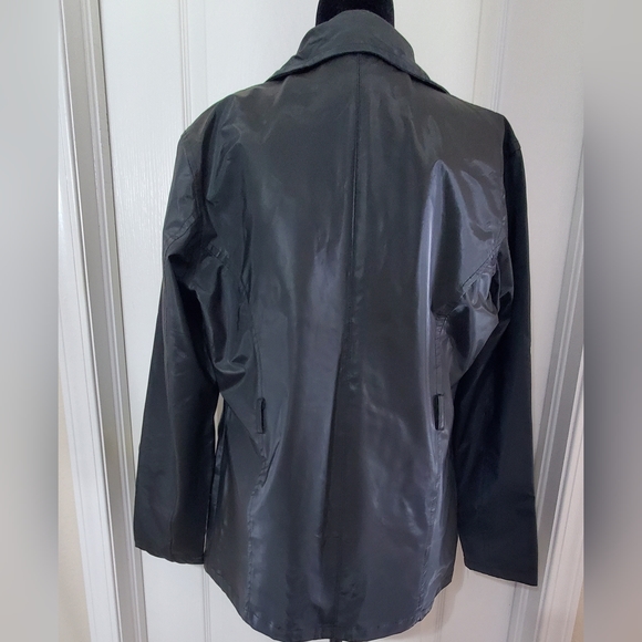 Jacket, black PVC,  sz XL - Picture 2 of 9